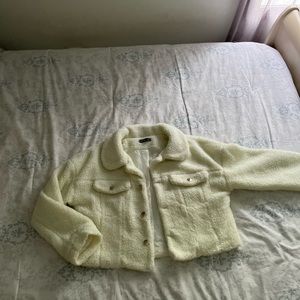 Button Up Cropped Winter Jacket